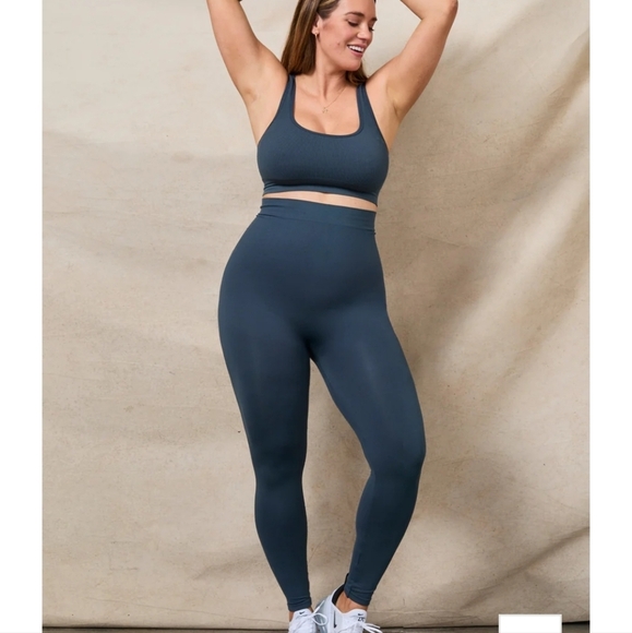 NEW BLANQI EVERYDAY Highwaist Postpartum Nursing Support Leggings, Sz M, Storm - Picture 1 of 8